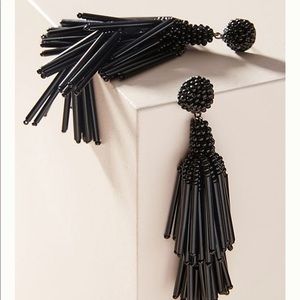 Black Anthropologie Zelda Drop Earrings